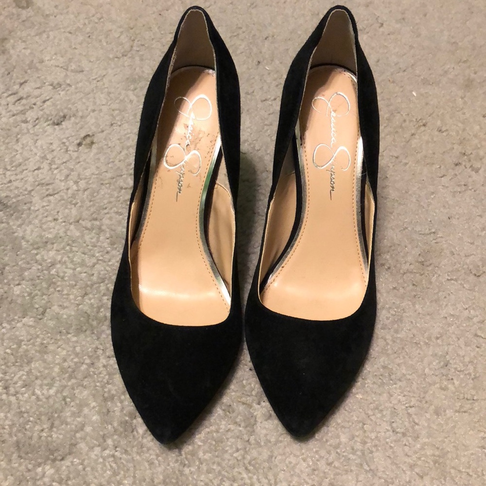 Jessica Simpson Black Suede High Heels